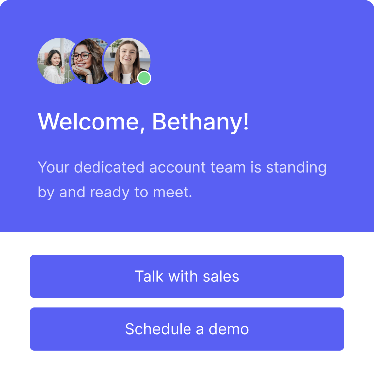 AI website chat panel demo.